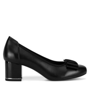 Czółenka Lasocki. Czarne czółenka Lasocki, bez wzorów, bez obcasa, bez zapięcia. Za 219,99 zł.