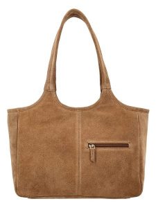 Charm Skórzany shopper bag "Sevilla" w kolorze jasnobrązowym - 40 x 24 x 10 cm rozmiar: onesize. Brązowe shopper bag Charm, bez wzorów, z materiału, na ramię, bez dodatków. Za 241,63 zł.