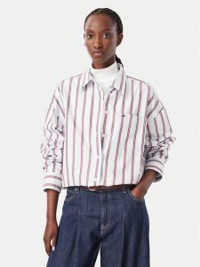 Tommy Jeans Koszula Essetnial DW0DW23340 Niebieski jasny Oversize. Niebieskie koszule Tommy Jeans, xl, bez wzorów, z bawełny, bez kołnierzyka, bez ramiączek. Za 449,99 zł.