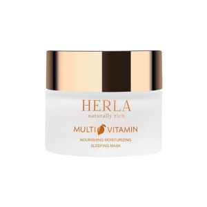 HERLA SLEEPING MASK MULTIWITAMINOWA MASKA ODŻYWCZO-NAWILŻAJĄCA NA NOC Szlafroki i ręczniki 50 ml Damski. Brązowe szlafroki HERLA, bez wzorów, ze skóry, bez kaptura. Za 125,92 zł.