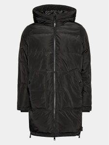Vero Moda Curve Płaszcz zimowy 10276391 Czarny Regular Fit. Czarne płaszcze Vero Moda Curve, na zimę, bez wzorów, z syntetyku, bez kaptura. Za 429,99 zł.