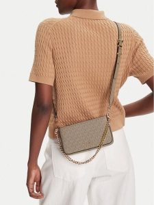 MICHAEL Michael Kors Torebka Bryant Small 32T5GYTU1V Beżowy. Brązowe listonoszki MICHAEL Michael Kors, bez wzorów, ze skóry, bez dodatków. Za 589,99 zł.
