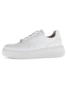 Gabor Skórzane sneakersy w kolorze białym rozmiar: 38,5. Białe trampki Gabor, bez wzorów, ze skóry, bez zapięcia. Za 228,38 zł.