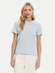 Tommy Hilfiger T-Shirt WW0WW45428 Błękitny Regular Fit. Niebieskie t-shirty TOMMY HILFIGER, xxs, bez wzorów, z bawełny, bez kołnierzyka, bez ramiączek. Za 129,99 zł.