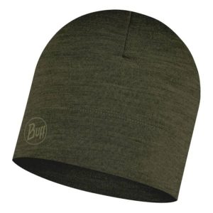 Czapka wełniana Buff Lightweight Merino Wool. Zielone czapki Buff, bez wzorów, z wełny, sportowe. Za 129,90 zł.