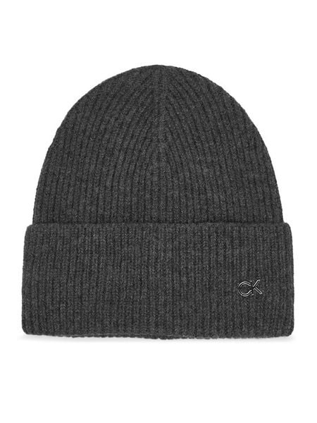 Calvin Klein Czapka Chunky K60K612873 Szary. Szare czapki Calvin Klein, bez wzorów, z wełny. Za 139,99 zł.