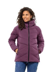 Jack Wolfskin Kurtka puchowa w kolorze fioletowym rozmiar: M. Różowe kurtki Jack Wolfskin, m, bez wzorów, z puchu, bez kaptura. Za 459,04 zł.