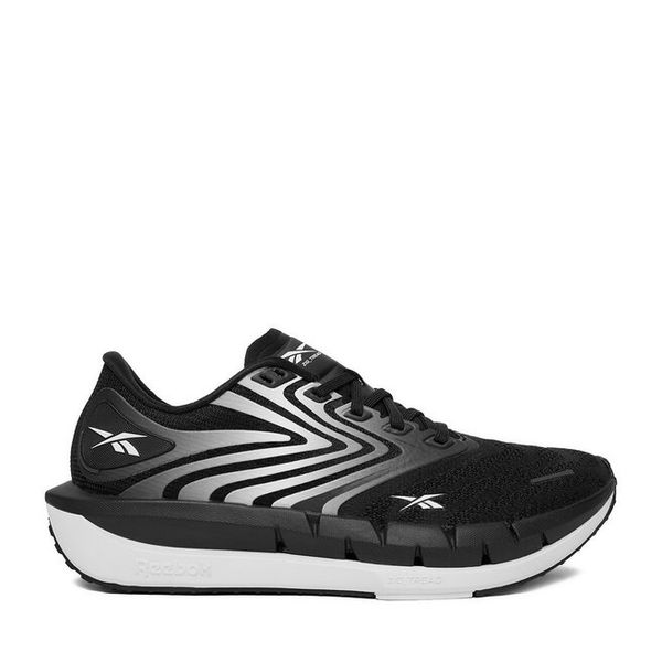 Sneakersy Reebok. Czarne buty sportowe Reebok, bez wzorów, bez zapięcia, do biegania. Za 449,99 zł.