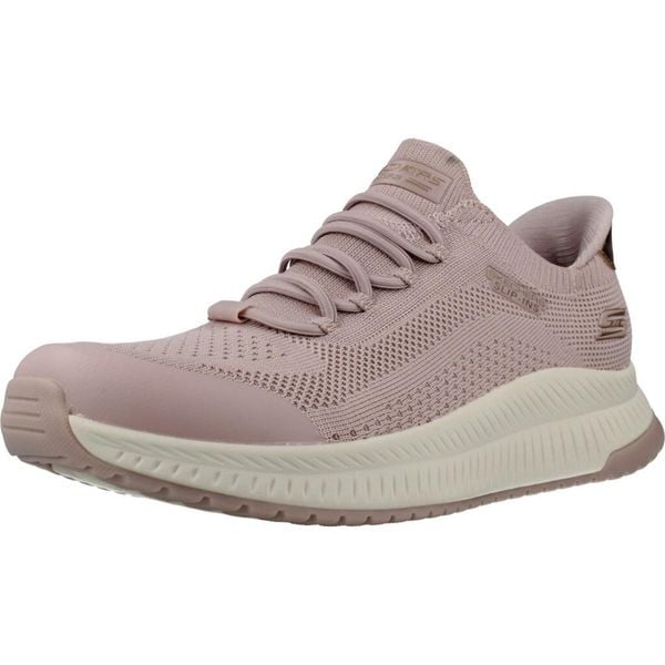 Buty SKECHERS SLIP-INS BOBS SQUAD 4 DIRE STEP Rose. Czerwone buty trekkingowe Skechers, z tkaniny, bez zapięcia. Za 364,99 zł.