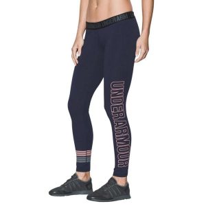 Legginsy treningowe damskie Under Armour Favorite. Niebieskie legginsy Under Armour, bez wzorów, z bawełny. Za 128,70 zł.