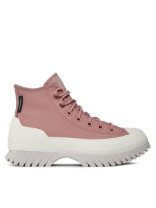 Converse Trzewiki Chuck Taylor A04635C Różowy. Czerwone botki Converse, bez wzorów, ze skóry, bez obcasa, na płaskiej podeszwie, bez zapięcia. Za 559,99 zł.