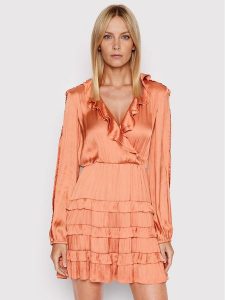 Pinko Sukienka codzienna Ardea 1G173P Y7UW Różowy Regular Fit. Czerwone sukienki Pinko, na co dzień, bez wzorów, z syntetyku, bez kołnierzyka, bez ramiączek, proste. Za 699,99 zł.