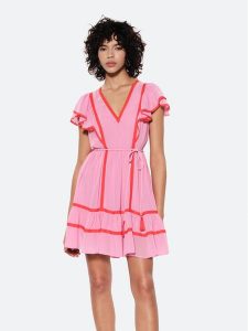 Rage Age Sukienka letnia Lucia Różowy Regular Fit. Czerwone kombinezony Rage Age, na lato, s, bez wzorów, z syntetyku, bez kołnierzyka, bez ramiączek. Za 379,99 zł.