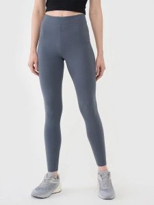 4F LEGGINSY DAMSKIE DŁUGIE Z WYSOKIM STANEM KOLOR SZARY. Szare legginsy 4f, bez wzorów, z bawełny, z podwyższonym stanem, długie. Za 79,99 zł.