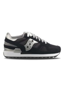 Saucony Sneakersy "Shadow" w kolorze srebrno-czarnym rozmiar: 36. Czarne trampki Saucony, bez wzorów, z materiału, bez zapięcia. Za 180,06 zł.