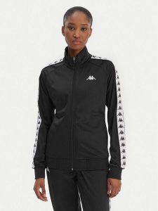 Kappa Bluza Banda Wanniston 301PSC0 Czarny Slim Fit. Czarne bluzy Kappa, m, bez wzorów, z syntetyku, bez kaptura. Za 179,99 zł.