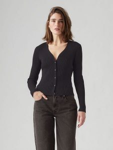 Levi's Kardigan w kolorze czarnym rozmiar: L. Czarne kardigany Levi's®, ze splotem. Za 131,43 zł.