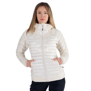 Kurtka puchowa damska Columbia Labyrinth Loop Hooded. Białe kurtki Columbia, xs, bez wzorów, z puchu, bez kaptura. Za 449,99 zł.