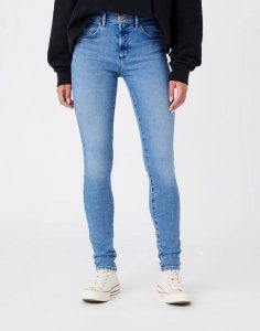 WRANGLER HIGH RISE SKINNY DAMSKIE SPODNIE JEANSOWE JEANSY RIVER W27H4741G 112145956. Rurki Wrangler, z jeansu. Za 239,99 zł.