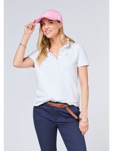 Polo Sylt Koszulka polo w kolorze białym rozmiar: M. Białe bluzki Polo Sylt, m, bez wzorów, z bawełny, bez kołnierzyka, bez ramiączek. Za 131,74 zł.