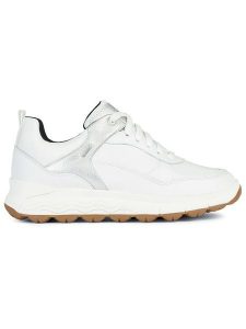 Geox Skórzane sneakersy "Spherica 4X4 B Abx" w kolorze srebrno-białym rozmiar: 40. Białe trampki Geox, bez wzorów, z materiału, bez zapięcia. Za 387,24 zł.