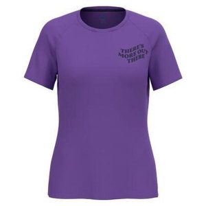 Koszulka damska Odlo ESSENTIAL PRINT T-shirt crew neck s/s. Fioletowe bluzki ODLO, s, bez wzorów, sportowe, bez kołnierzyka, bez ramiączek. W wyprzedaży za 179,99 zł.
