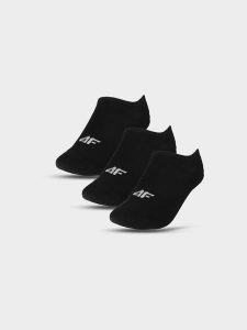 4F Skarpety casual stopki (3-pack) damskie - czarne 39-42. Czarne skarpetki 4f, bez wzorów, z bawełny. Za 44,99 zł.