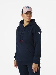 ROSSIGNOL Bluza "Logo" w kolorze granatowym rozmiar: XL. Niebieskie bluzy Rossignol, xl, bez wzorów, z kapturem. Za 209,82 zł.