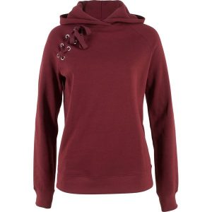 Bluza z kapturem i sznurowaniem bonprix czerwony kasztanowy. Bluzy marki 4f. Za 32,99 zł.