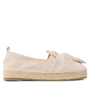 Espadryle DeeZee. Brązowe espadryle DeeZee, bez wzorów, bez obcasa. Za 89,99 zł.