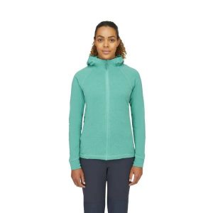 Bluza z kapturem damska Rab Nexus Hoody rozpinana. Zielone bluzy RAB, bez wzorów, z kapturem. Za 314,99 zł.