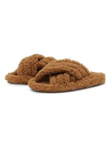 Ilse Jacobsen Skórzane kapcie w kolorze jasnobrązowym rozmiar: 38. Brązowe kapcie Ilse Jacobsen, bez wzorów. Za 144,58 zł.