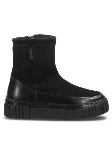 Gant Botki 29543785 Czarny. Czarne botki GANT, bez wzorów, ze skóry, bez obcasa, na płaskiej podeszwie, bez zapięcia. Za 539,99 zł.