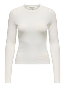ONLY Koszulka w kolorze białym rozmiar: XL. Białe bluzki ONLY, xl, bez wzorów, bez kołnierzyka, bez ramiączek. Za 39,49 zł.