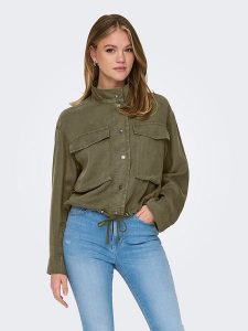 ONLY Kurtka przejściowa w kolorze khaki rozmiar: S. Brązowe kurtki ONLY, s, bez wzorów, z lyocellu, bez kaptura. Za 114,17 zł.