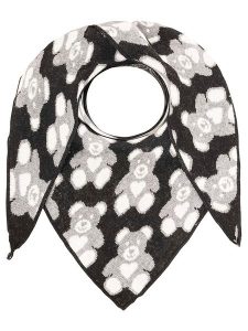 Zwillingsherz Chusta trójkątna w kolorze szaro-czarnym z dodatkiem wełny - 185 x 90 cm rozmiar: onesize. Czarne apaszki i chusty Zwillingsherz, bez wzorów, z materiału. Za 257,31 zł.