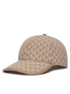 Calvin Klein Czapka z daszkiem Emblem Print W Leather Patch Cap LV04F5036G Beżowy. Brązowe czapki Calvin Klein, bez wzorów, z bawełny. Za 139,99 zł.
