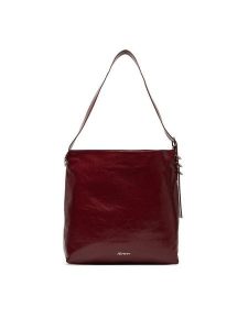 JENNY Torebka C-JEN-S-001-08 Bordowy. Czerwone torebki klasyczne Jenny, bez wzorów, z materiału, bez dodatków. Za 169,99 zł.