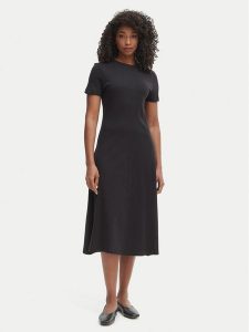 Tommy Hilfiger Sukienka codzienna WW0WW50825 Czarny Regular Fit. Czarne sukienki TOMMY HILFIGER, na co dzień, xxs, bez wzorów, z bawełny, bez kołnierzyka, bez ramiączek, proste. Za 529,99 zł.