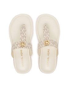 MICHAEL Michael Kors Japonki Koya Flip Flap 40R6KOFA2B Écru. Białe klapki MICHAEL Michael Kors, bez wzorów, ze skóry, bez obcasa. Za 479,99 zł.