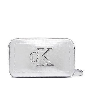 Torebka Calvin Klein. Szare listonoszki Calvin Klein, bez wzorów, bez dodatków. Za 329,99 zł.