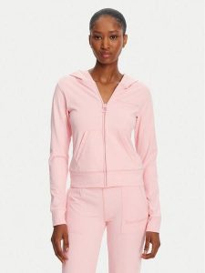 Juicy Couture Bluza Active JCSAS125401 Różowy Slim Fit. Czerwone bluzy Juicy Couture, l, bez wzorów, z syntetyku, bez kaptura. Za 179,99 zł.