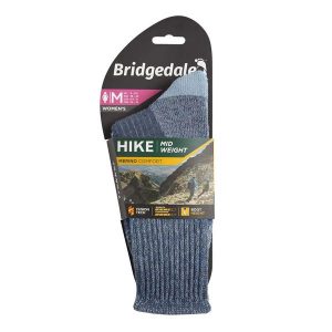 Skarpety do trekkingu damskie Bridgedale HIKE MW COM BO ORI LD. Niebieskie skarpetki Bridgedale, bez wzorów. Za 87,99 zł.