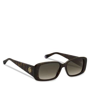 Okulary przeciwsłoneczne Tommy Hilfiger. Brązowe okulary przeciwsłoneczne TOMMY HILFIGER. Za 579,99 zł.