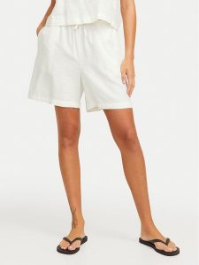 JJXX Szorty materiałowe Breeze 12269727 Biały Relaxed Fit. Białe szorty JJXX, bez wzorów, z materiału. Za 89,99 zł.