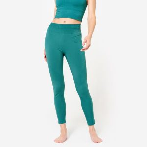 Legginsy do jogi damskie Kimjaly. Niebieskie legginsy KIMJALY, bez wzorów, z dzianiny, długie. W wyprzedaży za 99,99 zł.