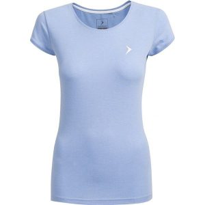 T-shirt damski TSD616 - niebieski melanż - Outhorn. T-shirty marki Outhorn. W wyprzedaży za 24,99 zł.