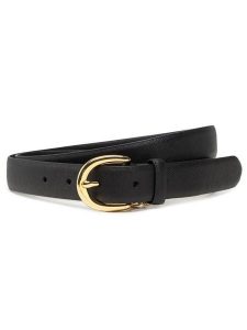 LAUREN RALPH LAUREN Pasek Charm Classc 412802952004 Czarny. Czarne paski Lauren Ralph Lauren, bez wzorów, ze skóry. Za 238,99 zł.