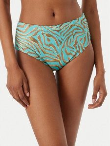 Selmark Dół od bikini BN703 Turkusowy. Niebieskie bikini Selmark, bez wzorów, z syntetyku. Za 239,99 zł.