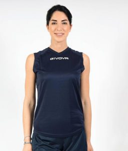 Tank top Givova One. Niebieskie topy Givova, s, bez wzorów, z poliesteru, eleganckie, bez kołnierzyka, bez ramiączek. Za 35,24 zł.